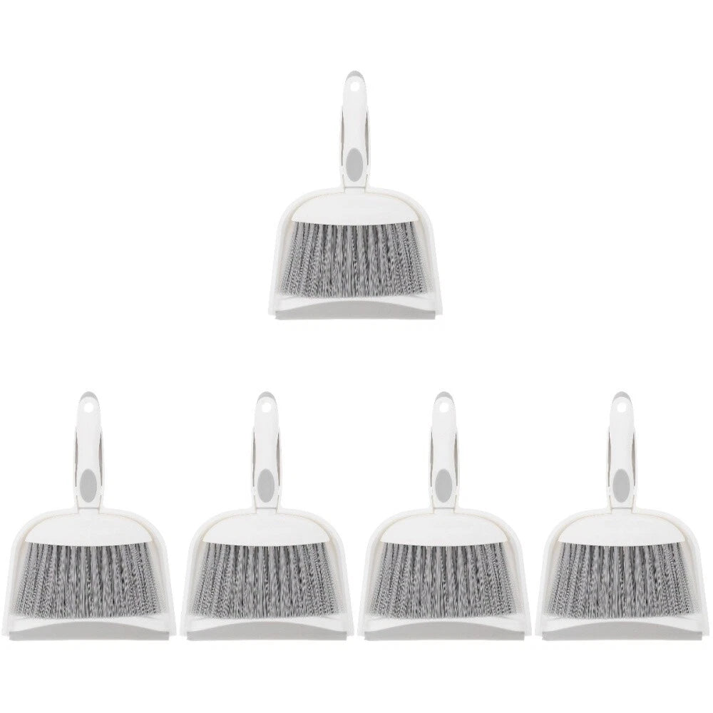 5 Sets Table Cleaning Brush and Dustpan Set for Home, Small Broom-