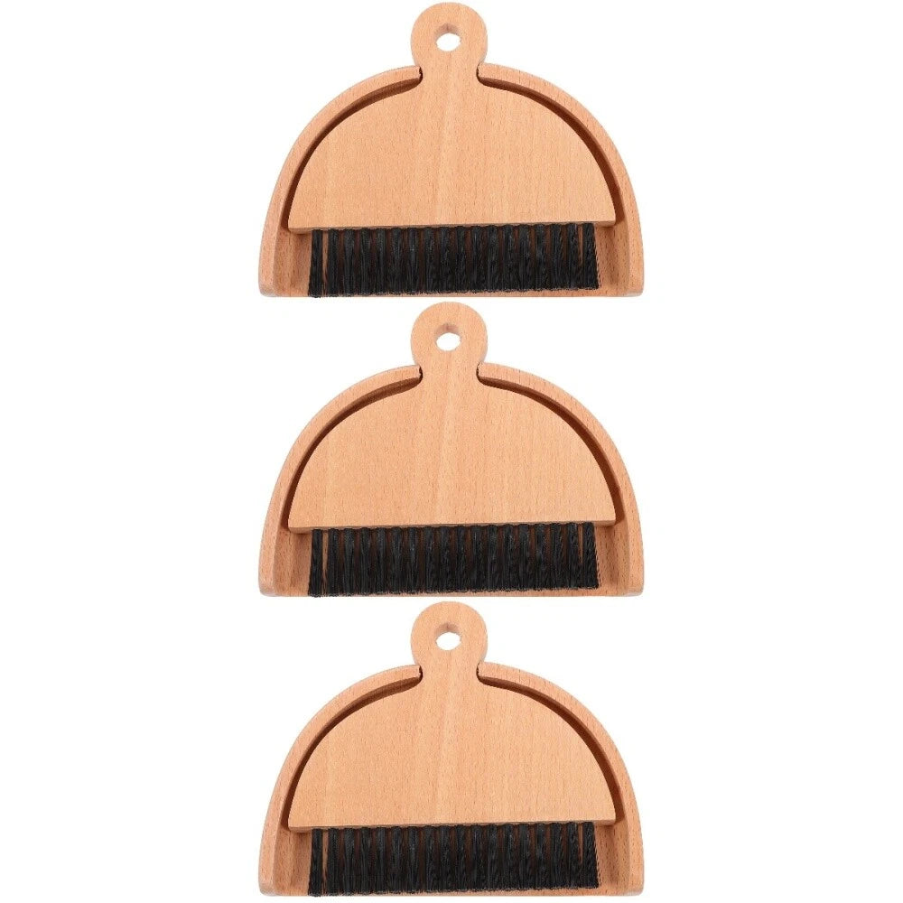 3 Sets Mini Dustpan and Broom Set, Cartoon Small Broom and Dustpan,-