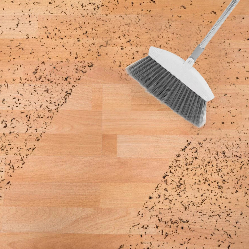 2 Sets Broom and Dustpan Set, Heavy Duty Dustpan Broom Set,-
