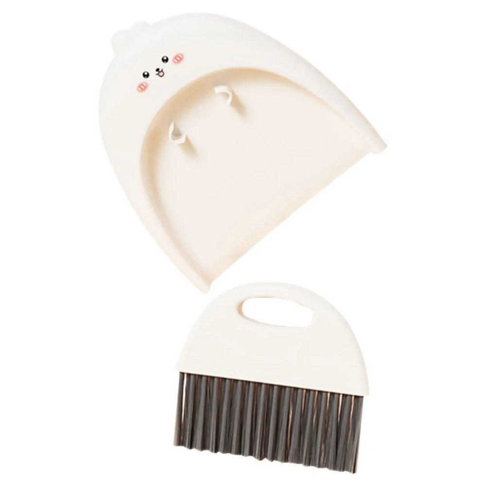 3 Sets Dustpane and Brush Set Small Mini Scrub Dust Pan-
