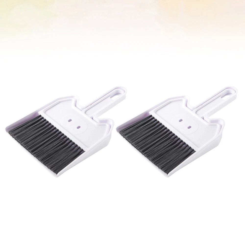 2 Sets Keyboard Cleaning Brush Child Broom With Scoop Home Desktop Mini-