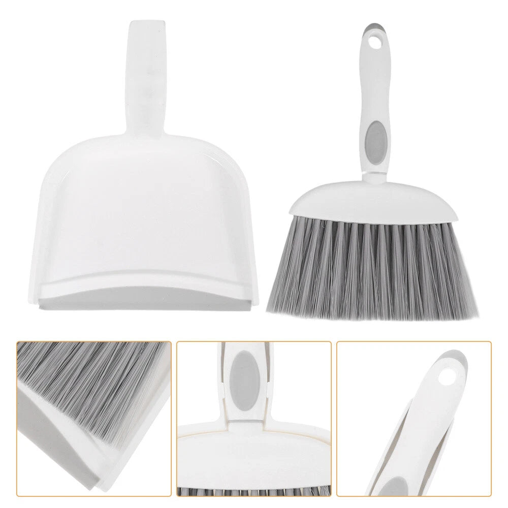 3 Sets Table Cleaning Brush and Dustpan Set, Small Broom for Home-