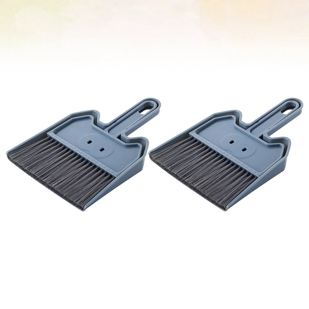 2 Sets Keyboard Cleaning Brush Mini Broom And Dustpan Home Desktop-