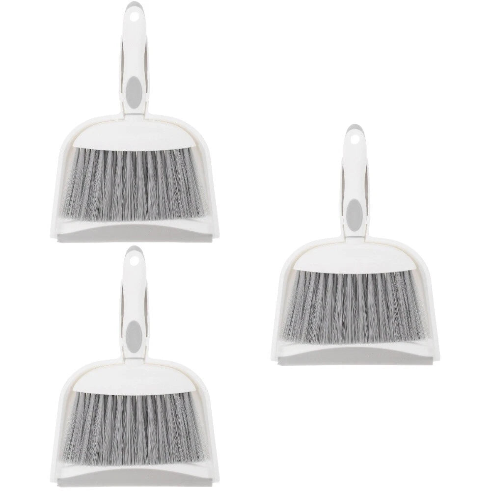 3 Sets Table Cleaning Brush and Dustpan Set, Small Broom for Home-
