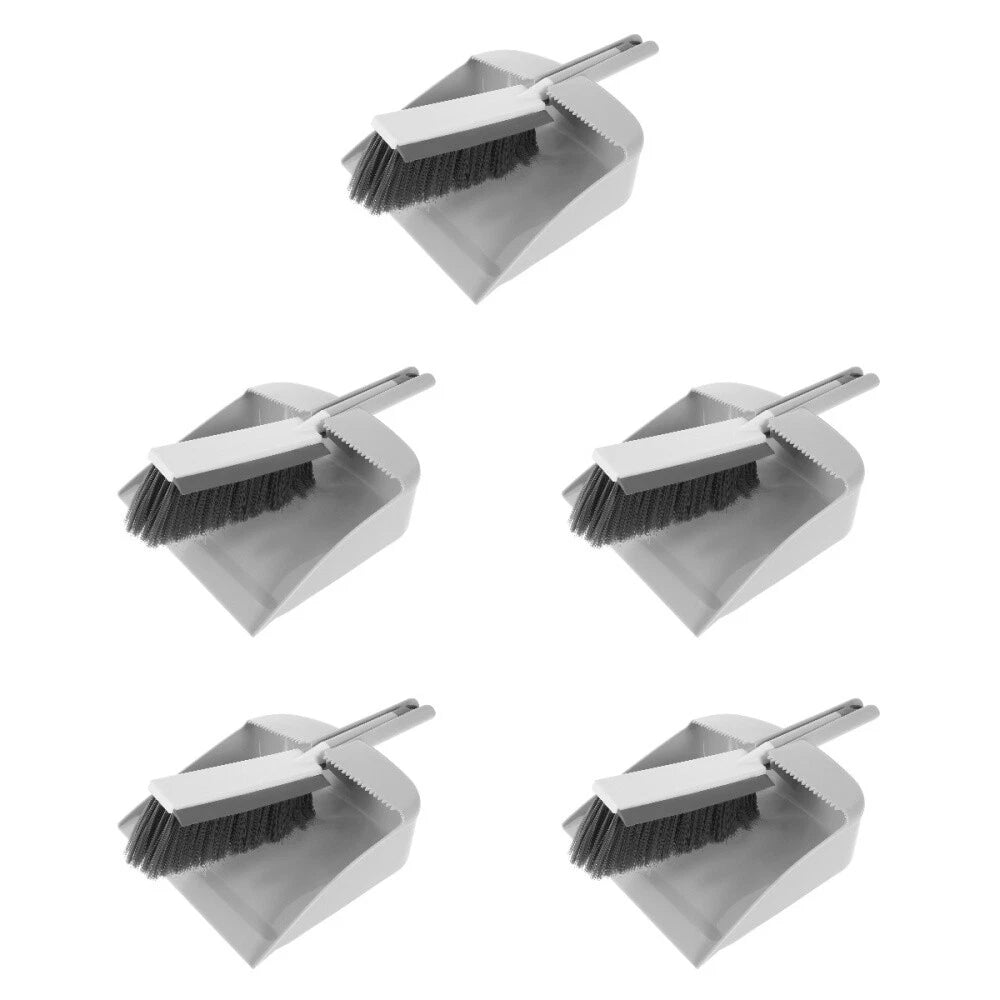 5 Sets Mini Cleaning Broom Dust Pan Table Brush Set Dining Table-