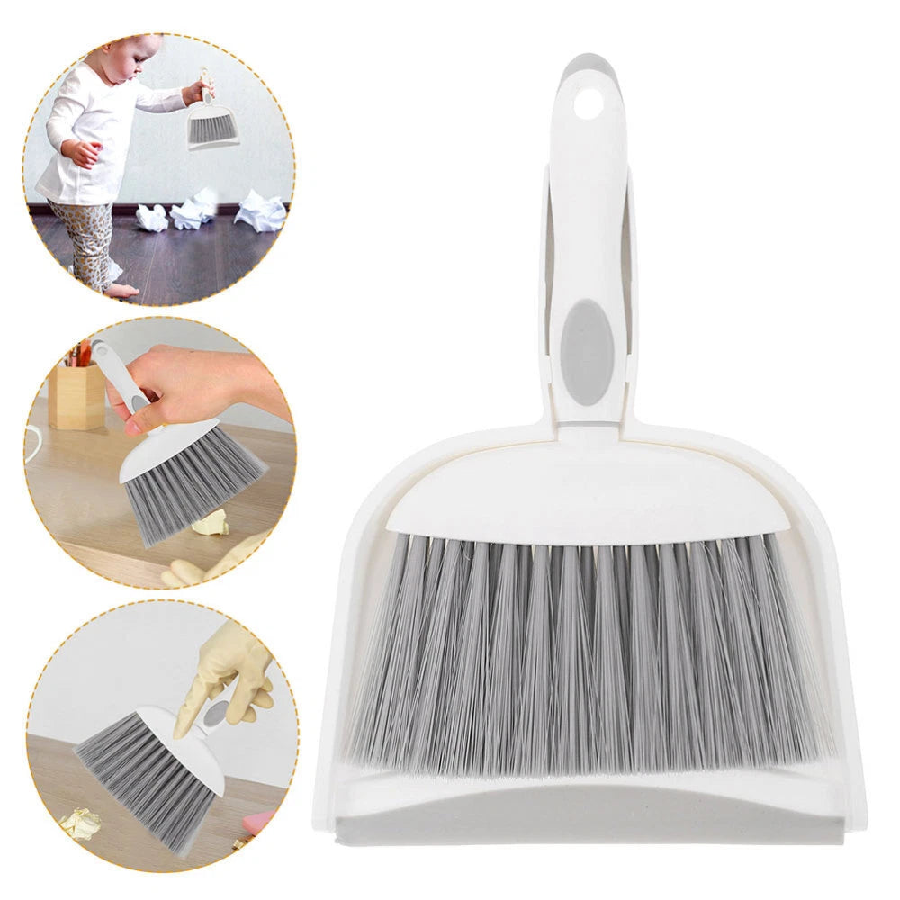 3 Sets Small Broom, Dustpan Set, Table Broom, Broom, Brush and-