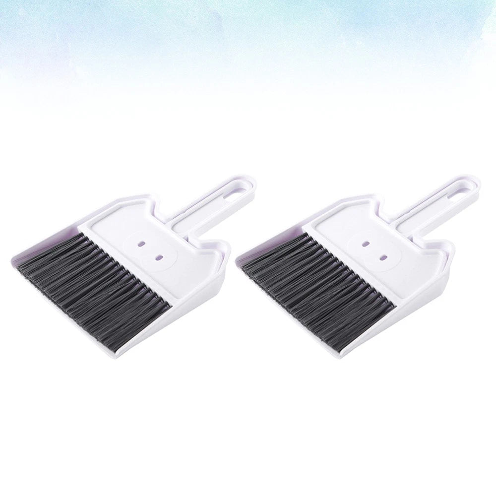2 Sets Keyboard Cleaning Brush Child Broom With Scoop Home Desktop Mini-
