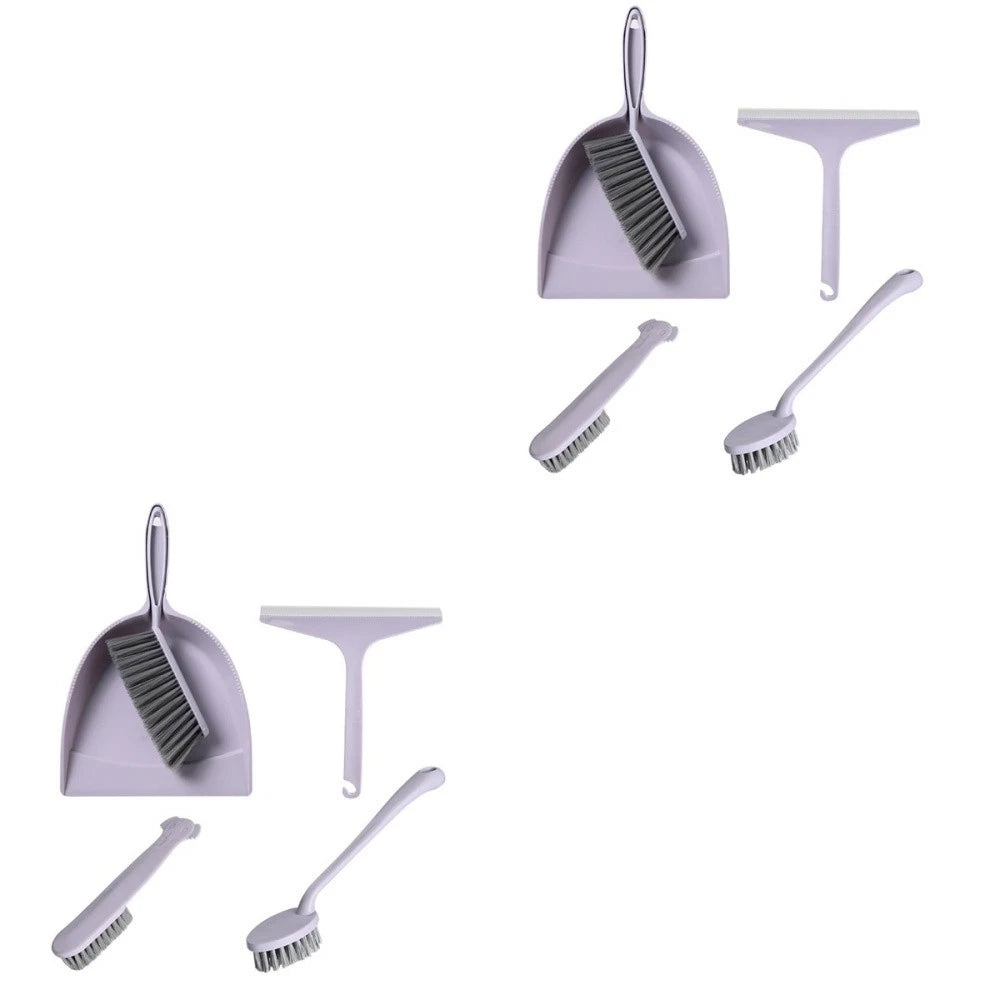 2 Pack Broom Dustpan Child Mini Brooms Small Cleaning Brush for Desk