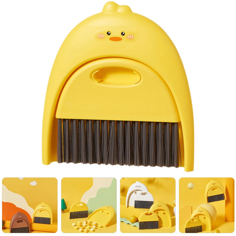 2 Sets Dustpan and Brush Set, Small Mini Scrubber, Dustpan,-