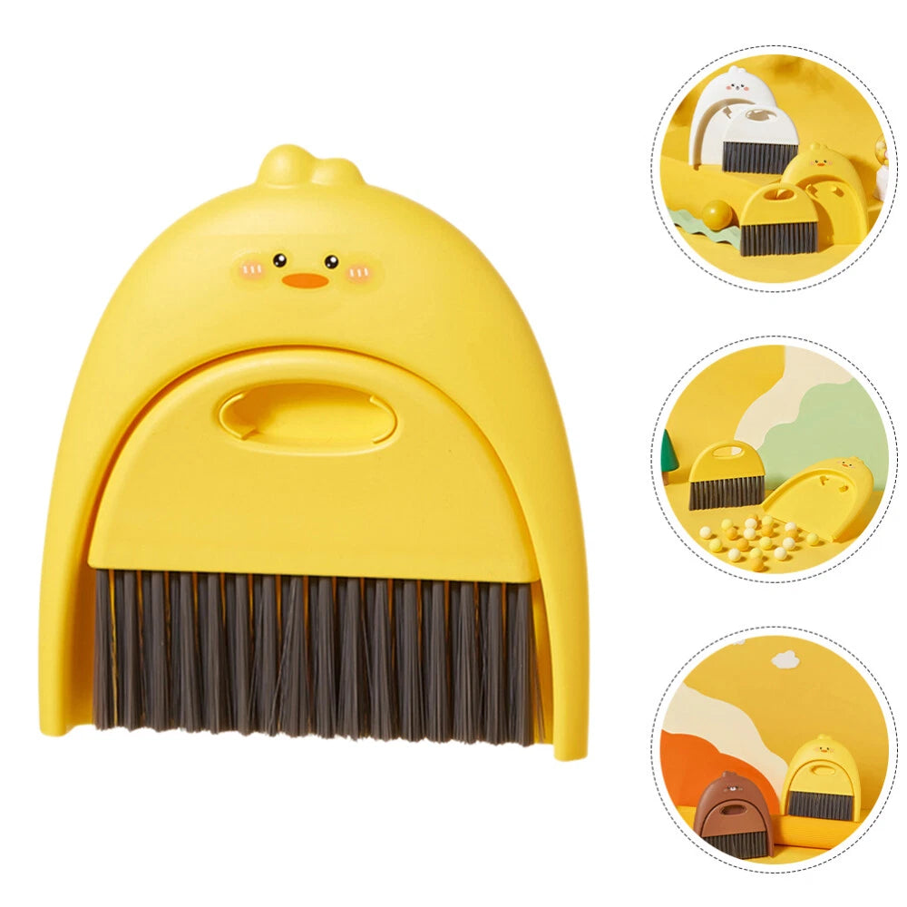 2 Sets Dustpan and Brush Set, Small Mini Scrubber, Dustpan,-