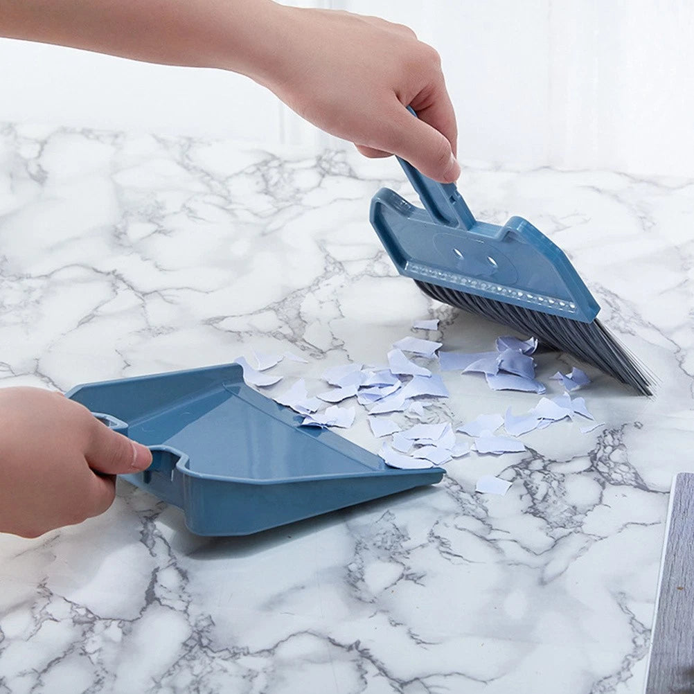2 Sets Keyboard Cleaning Brush Mini Broom And Dustpan Home Desktop-