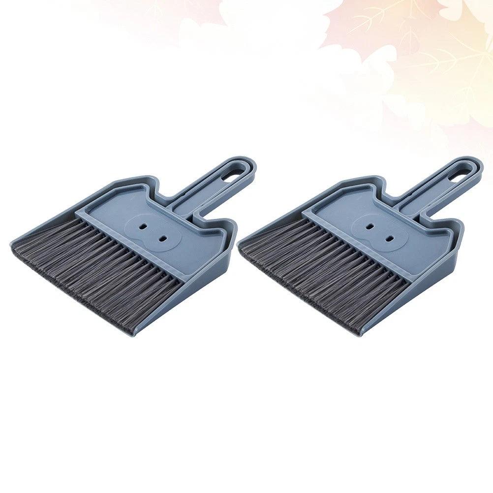 2 Sets Keyboard Cleaning Brush Mini Broom And Dustpan Home Desktop-