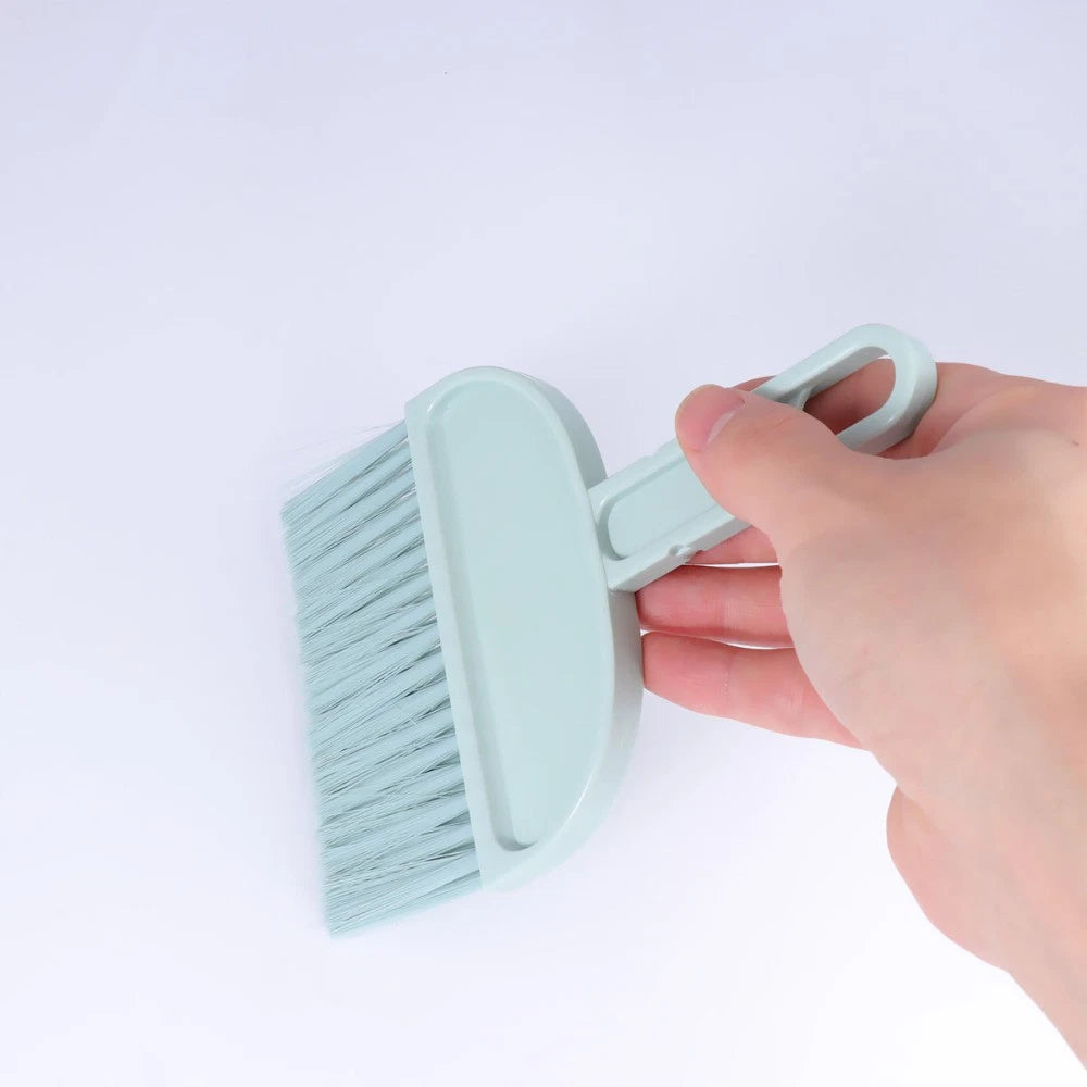 6 Sets Reptile Mini Broom Dustpan Set Pet Cleaning Tool Supplies (Blue)