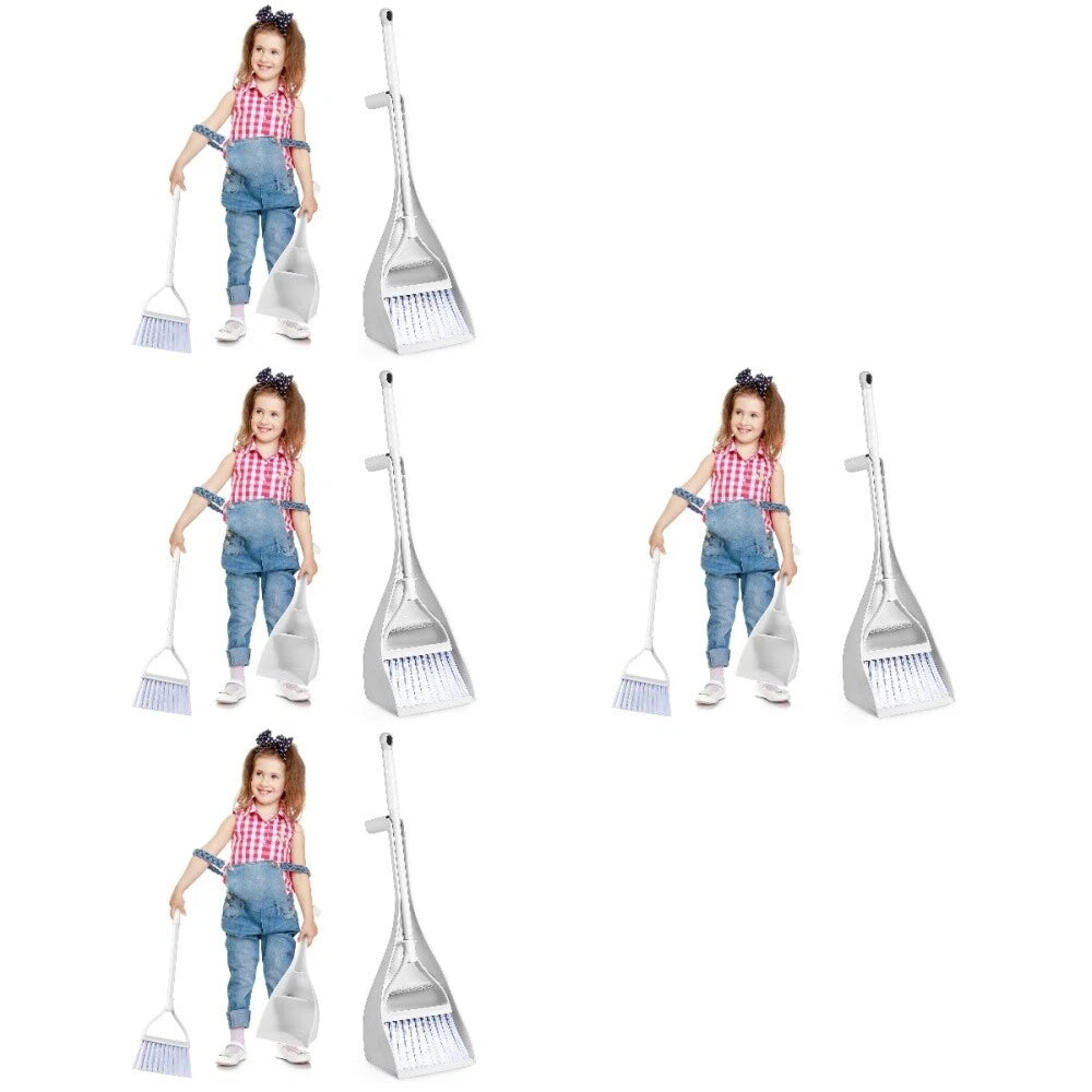 4 Sets Small Broom Dust Pan Portable-