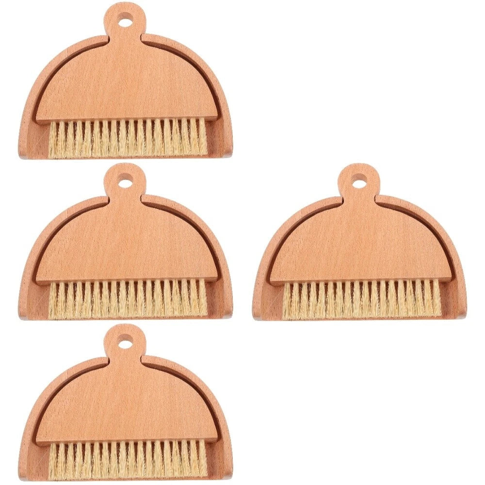4 Sets Dustpan and Brush Set, Small Mini Scrubber, Dustpan,-