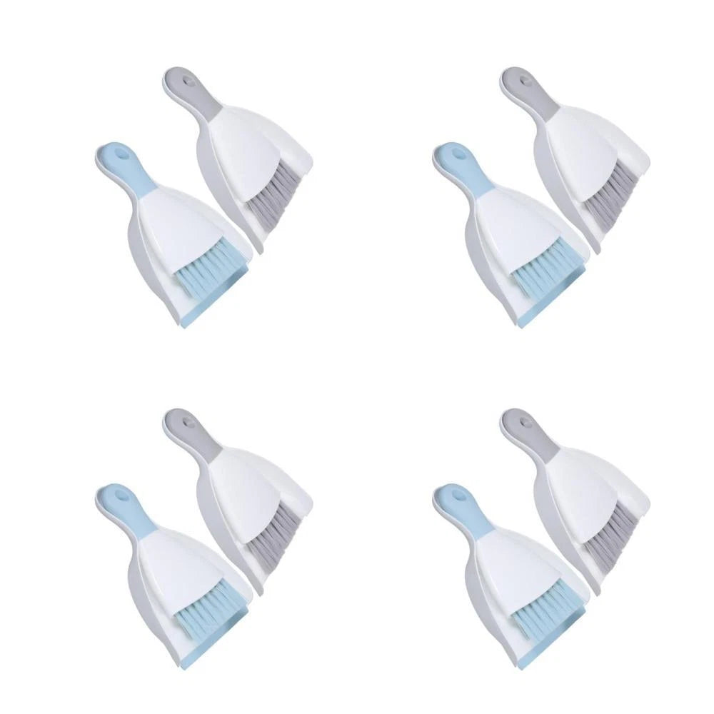 4 Piece Mini Dustpan and Brush Set. 4 piece small broom and-