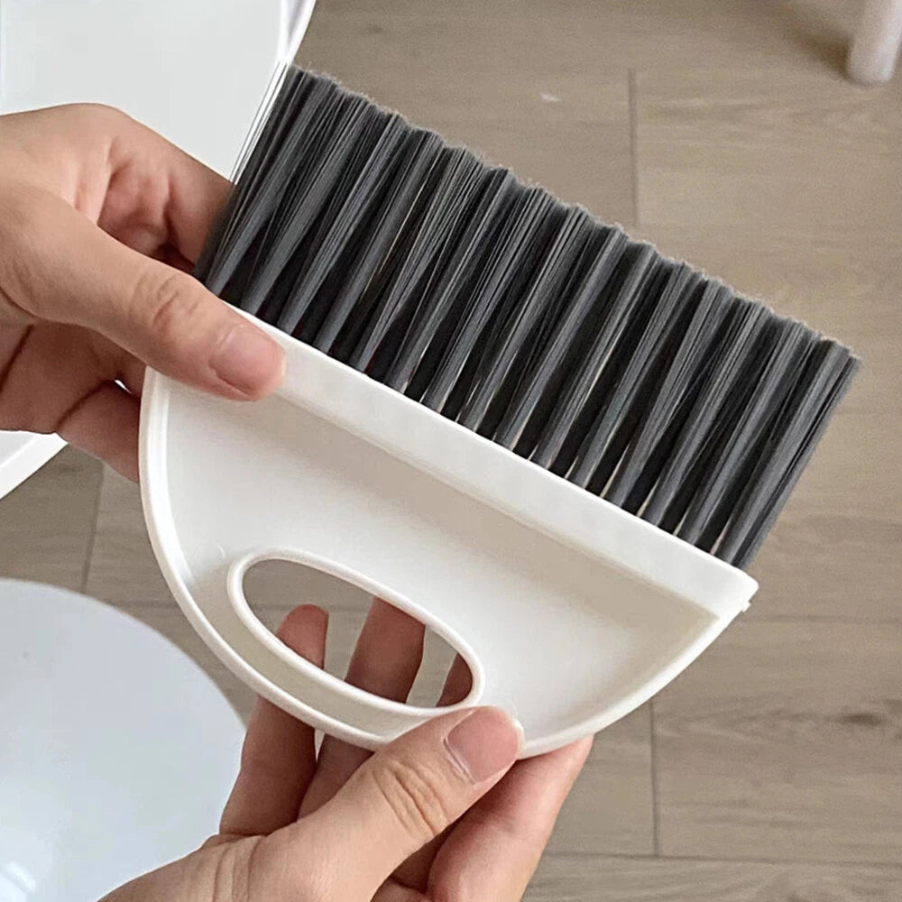 3 Sets Small Broom and Dustpan Set, Desktop Cleaning Tool,-