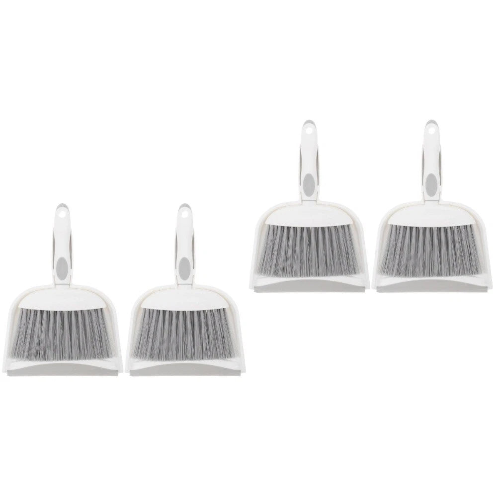 2 Sets Mini Dustpan and Brush Set, Small Broom and Dustpan,-