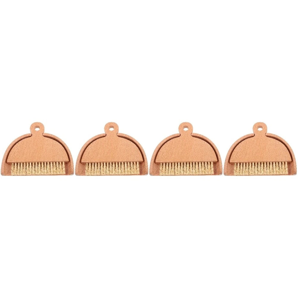 4 Sets Dustpan and Brush Set, Small Mini Scrubber, Dustpan,-