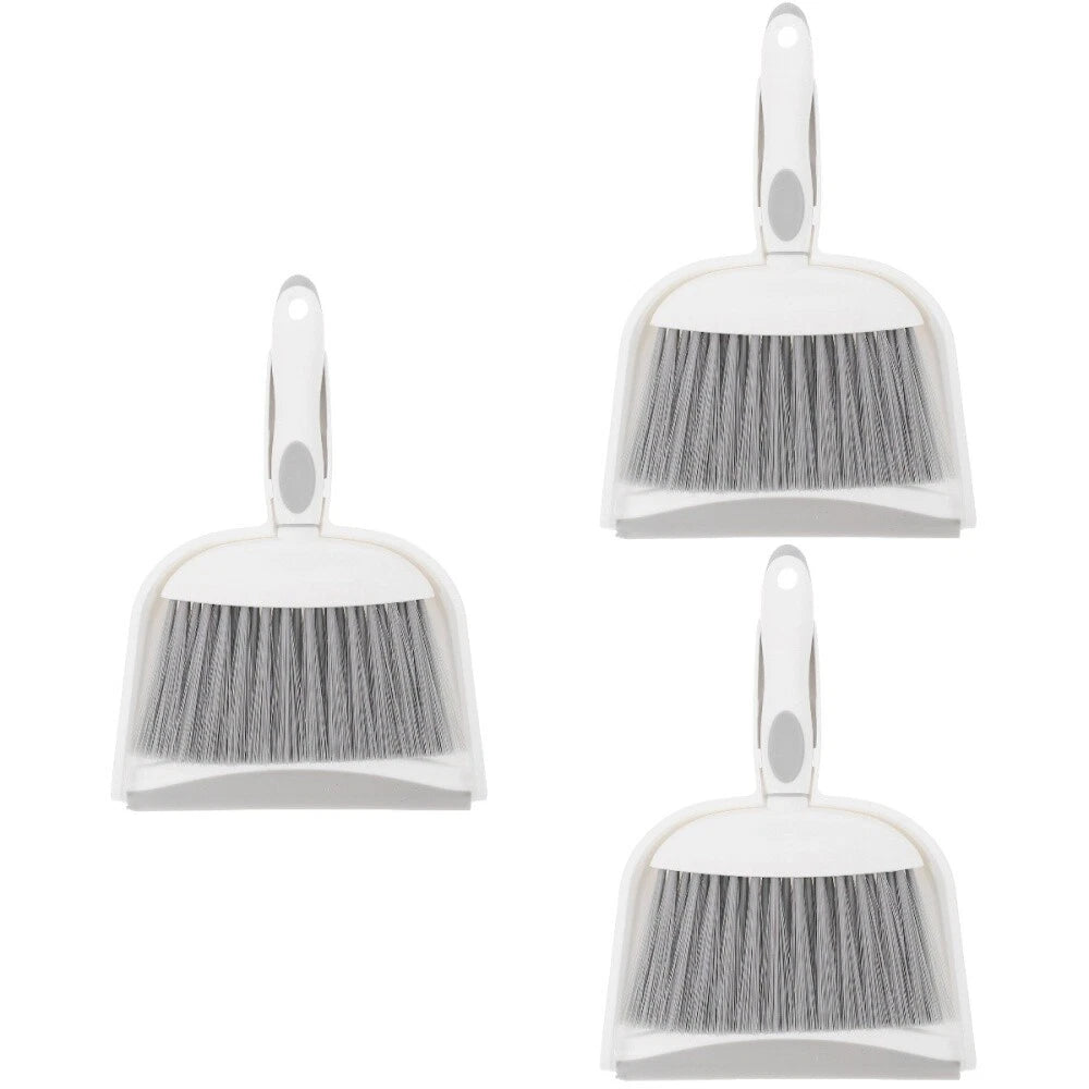 3 Sets Table Cleaning Brush and Dustpan Set, Small Broom for Home-
