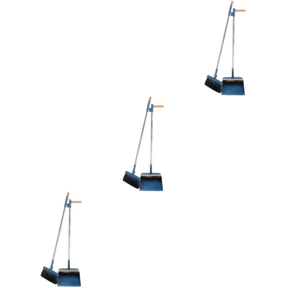 3 Sets Dust Remover Handling Household Broom And Dustpan Set Sweeping Kit-