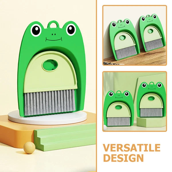 3 Sets Desktop Dustpan Brush Set, Small Mini Scrubber, Dustpan,-