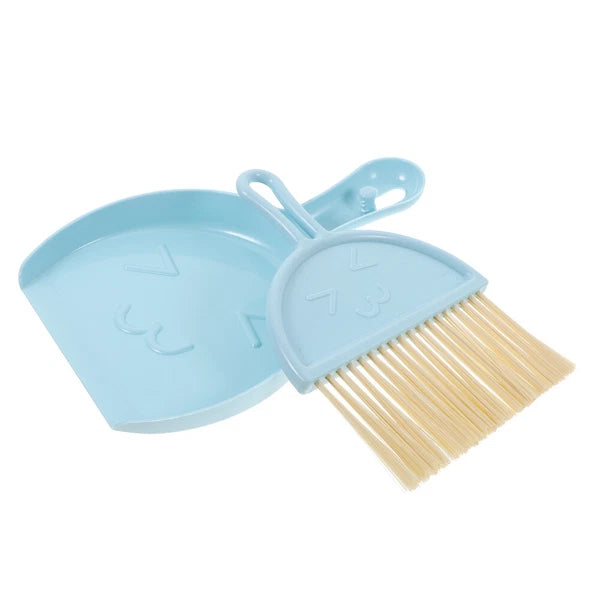 4 Sets Mini Dustpan and Brush Set, Small Broom and Dustpan,-