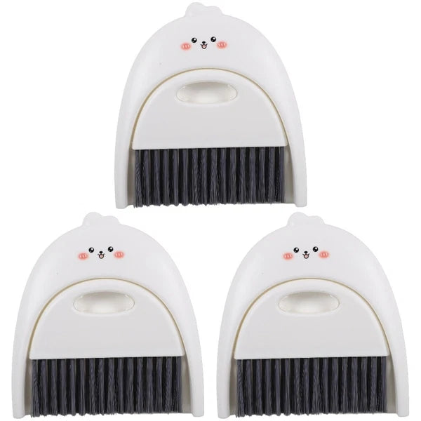 3 Sets Mini Dustpan and Broom Set, Cartoon Small Broom and-