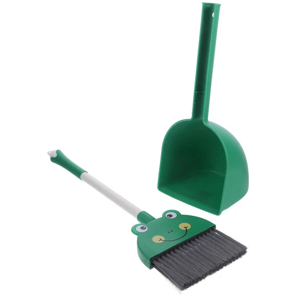 2 Sets Kids Broom and Dustpan Kit Cartoon Broom Dustpan Set Adorable-