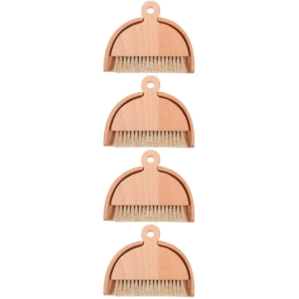 4 Sets Small Broom and Dustpan Cleaning Kit. cartoon sweeper with-