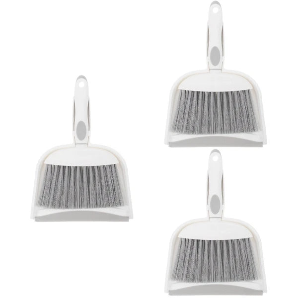 3 Sets Table Cleaning Brush and Dustpan Set, Small Broom for Home-