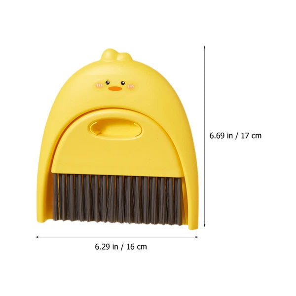 4 Sets Small Broom and Dustpan, Cleaning Kit, Cartoon Sweeper with-