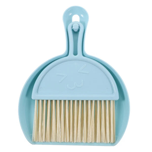 4 Sets Mini Dustpan and Brush Set, Small Broom and Dustpan,-