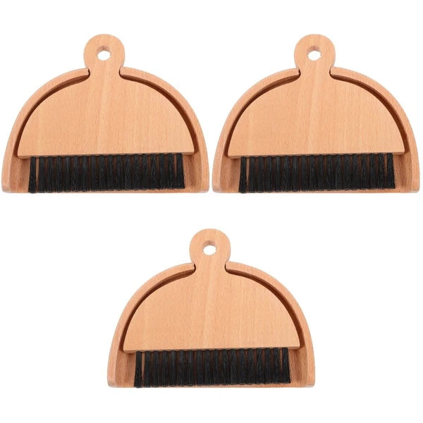 3 Sets Mini Dustpan and Broom Set, Cartoon Small Broom and Dustpan,-