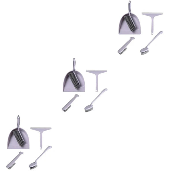 3 Pieces Broom Dustpan Child Brush for House Mini Cleaning Table