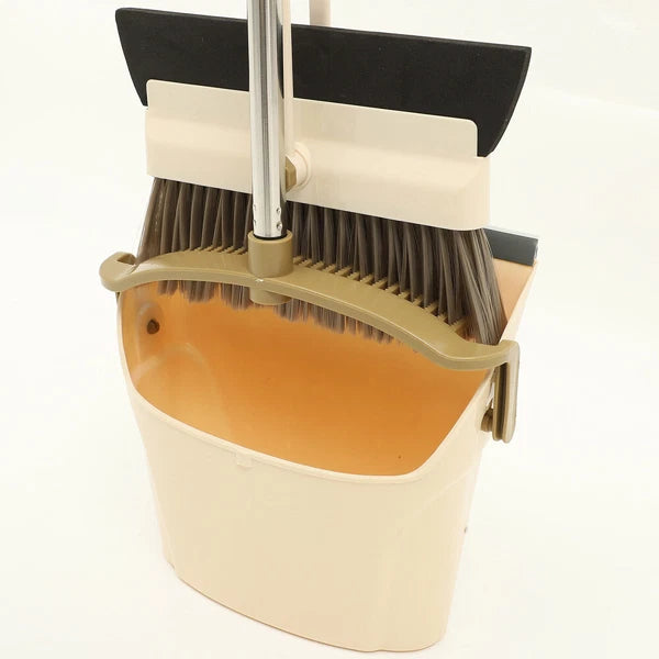 2 Sets Dustpan and Broom Set, Long Handle Broom, Dustpan, Broom,-