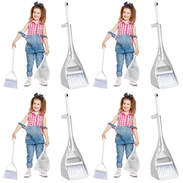 4 Sets Small Broom Dust Pan Portable-