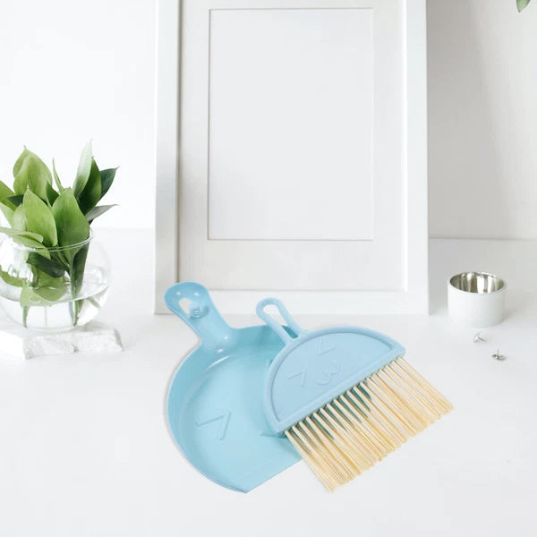 3 Sets Mini Dustpan and Brush Set, Small Broom and Dustpan,-