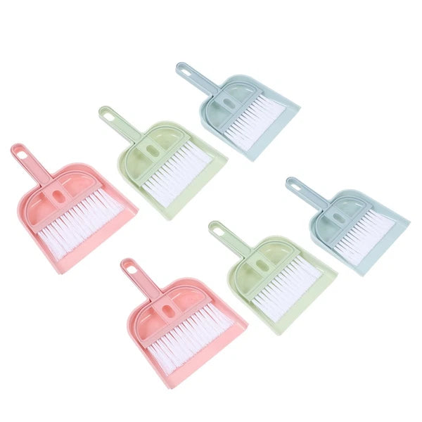 6 sets cleaning artifact set sweeping brush children's broom dustpan-