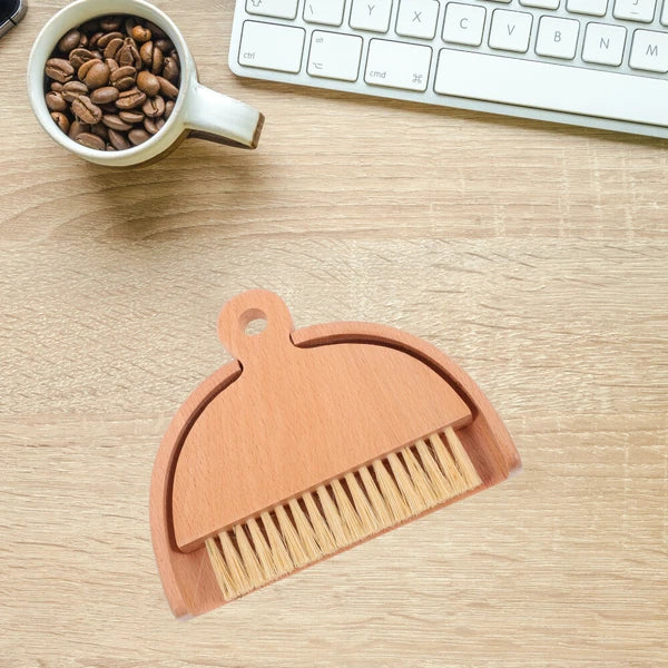 4 Sets Mini Dustpan and Broom Set, Cartoon Small Broom and Dustpan,-