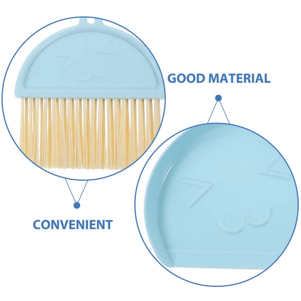 3 Sets Mini Dustpan and Brush Set, Small Broom and Dustpan,-
