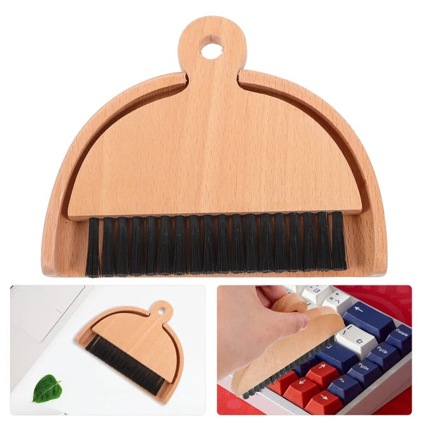2 Sets Small Broom and Dustpan Cleaning Kit. cartoon sweeper with-