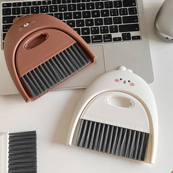 4 Sets Mini Dustpan and Broom Set, Cartoon Small Broom and-