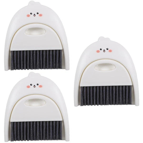 3 Sets Mini Dustpan and Broom Set, Cartoon Small Broom and-