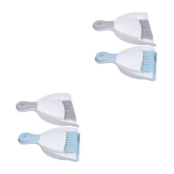 2 Piece Small Broom with Dustpan Set, 4 Piece Dustpan and-