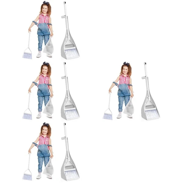 4 Sets Small Broom Dust Pan Portable-