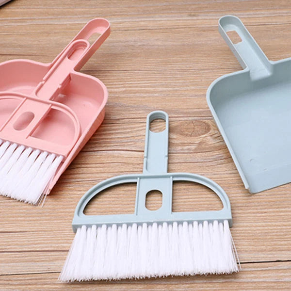 Small Mini Whisk Broom And Dust Pan Set Ergonomic Handle Kids Heavy Duty Durable