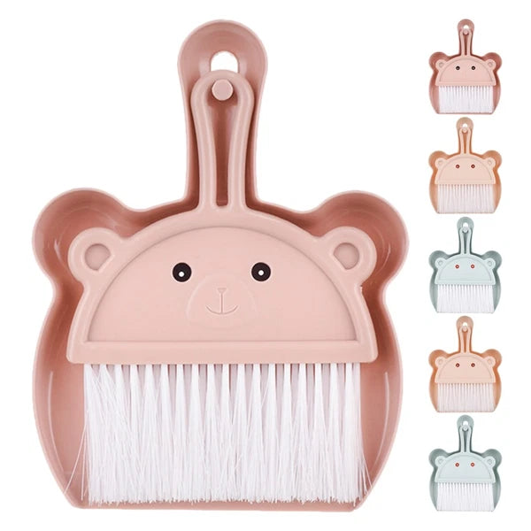 6 Sets Desktop Cleaning Broom Mini Portable Dustpan Classroom Supplies