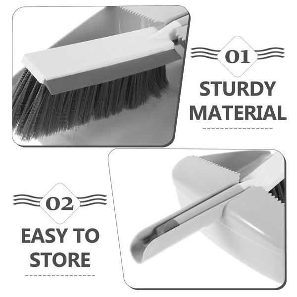 3 Sets Small Broom and Dust Cleaning Kit Portable Table Brush Set-