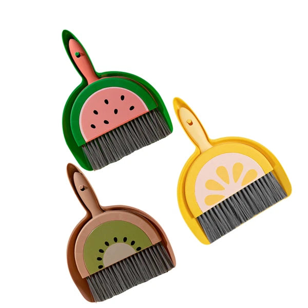 2 PCS Fruit Mini Broom Set Small Sweeping Brush For Countertop Child Office-